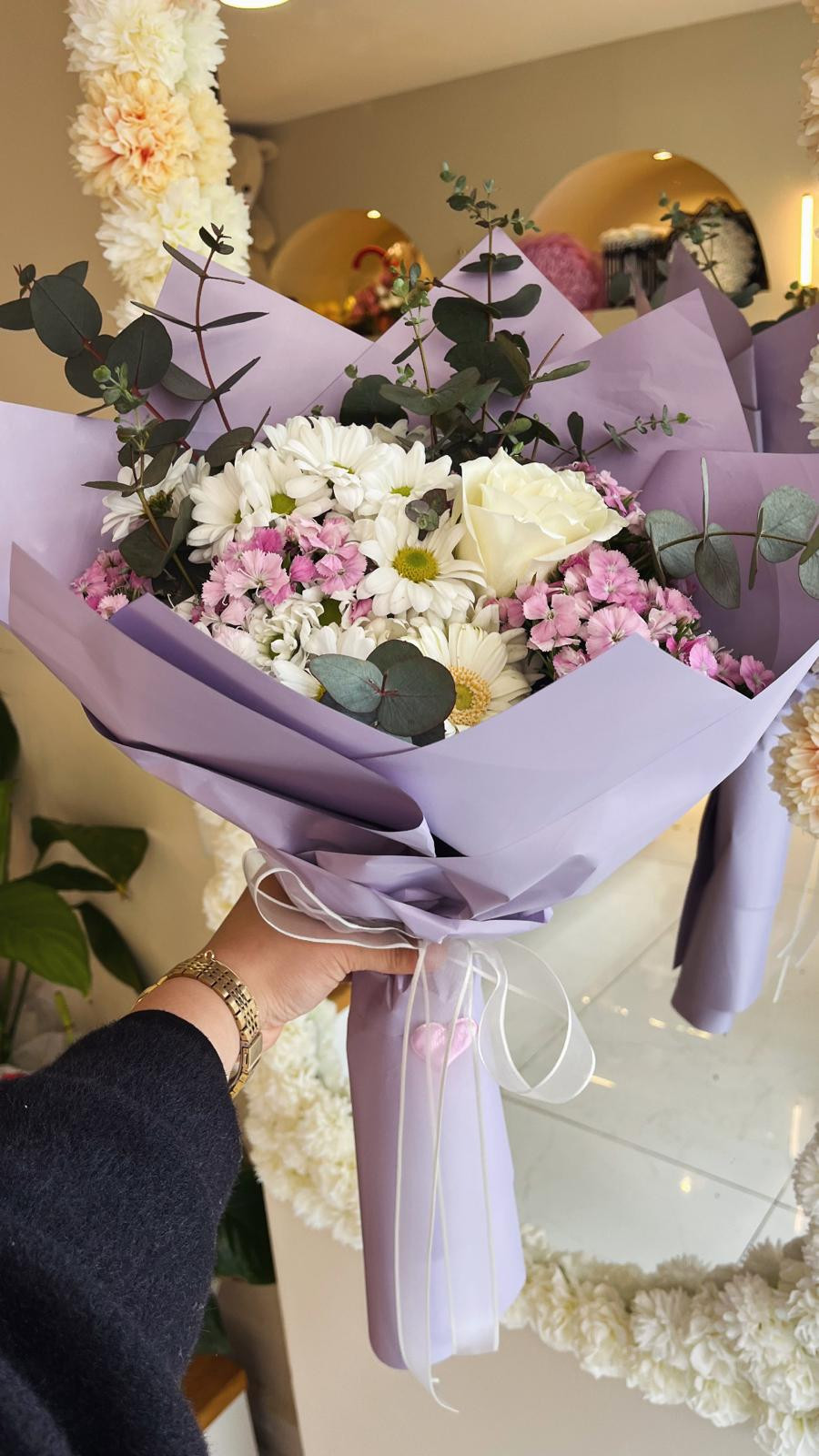 Papatya Ve Hüsnüyusuf Buketi küçük resim 2