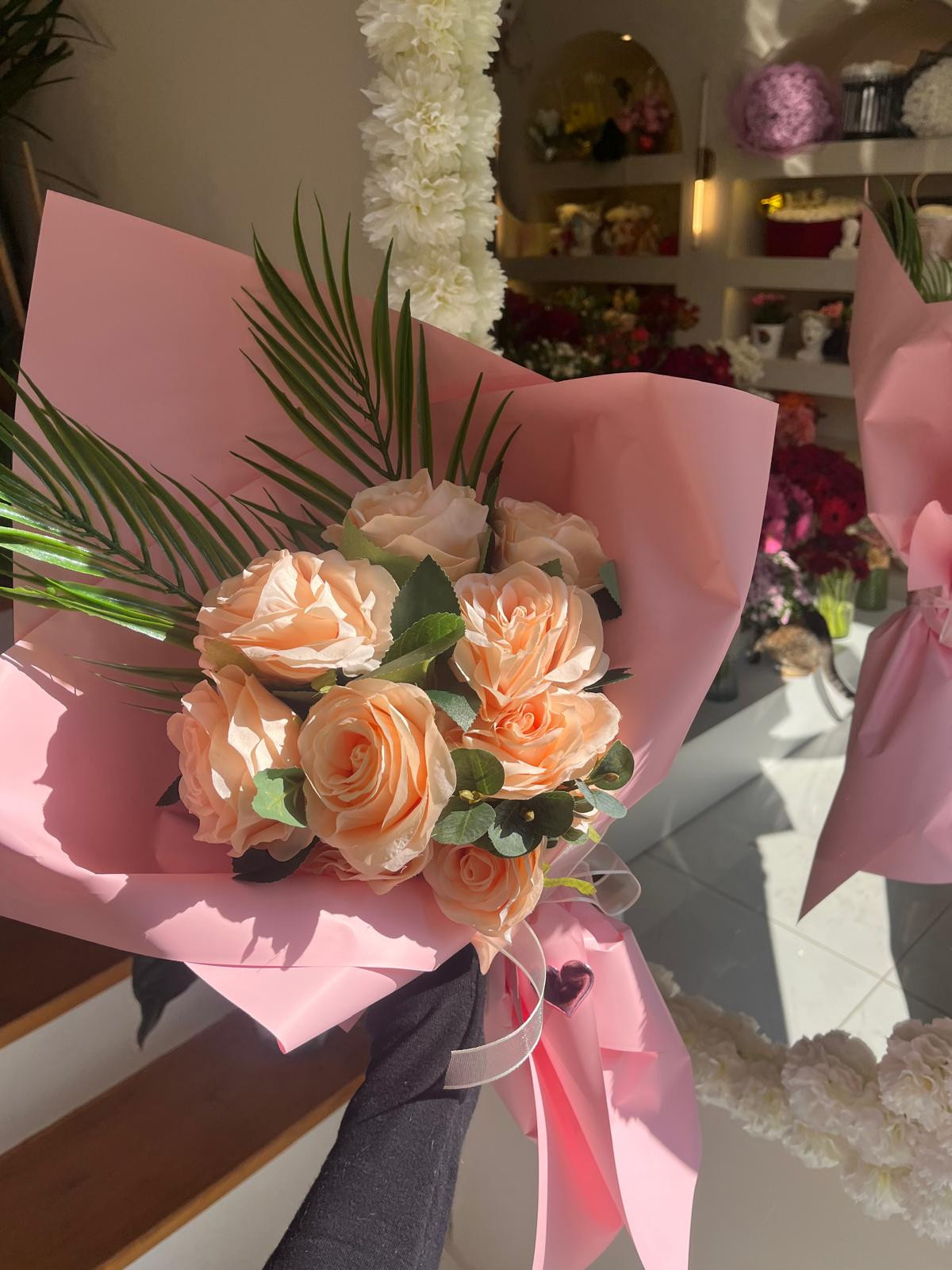 Toz Pembe Gül Buketi küçük resim 2