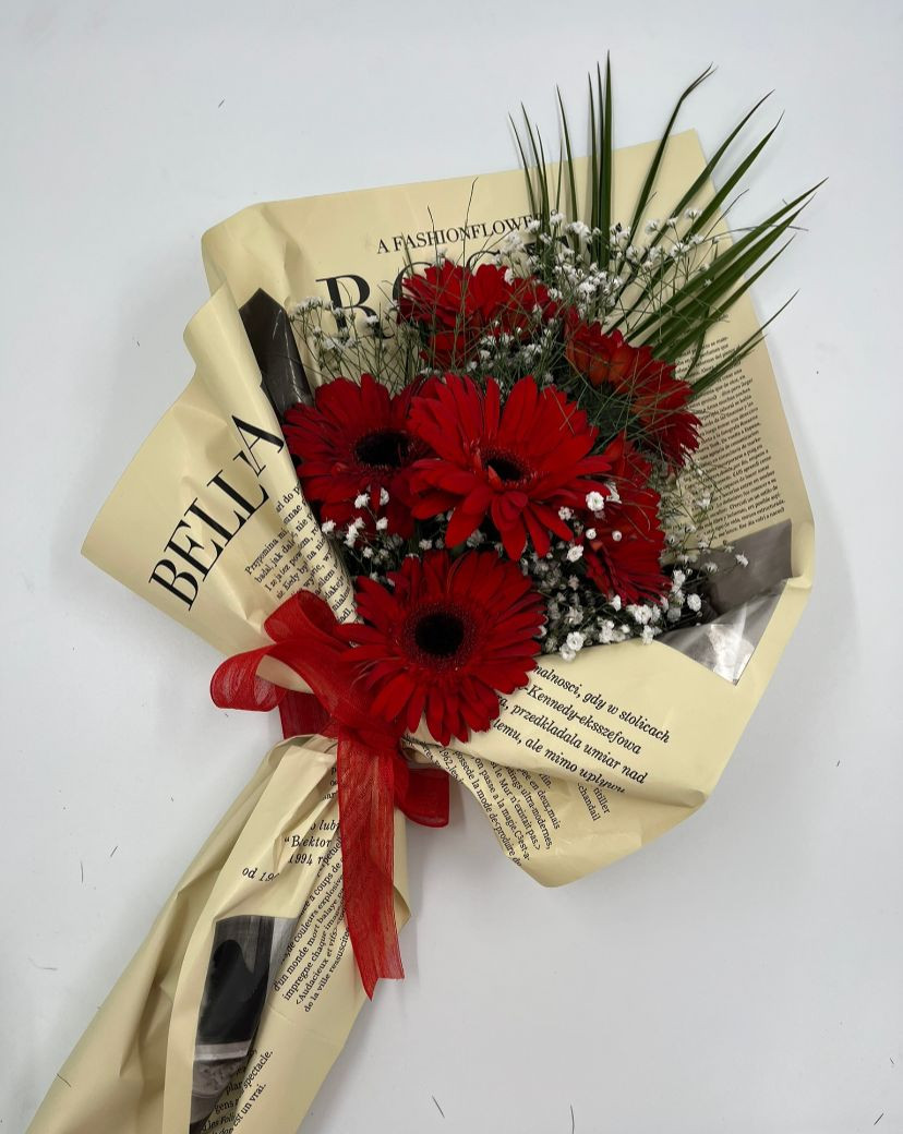 Kırmızı Gerbera Buketi