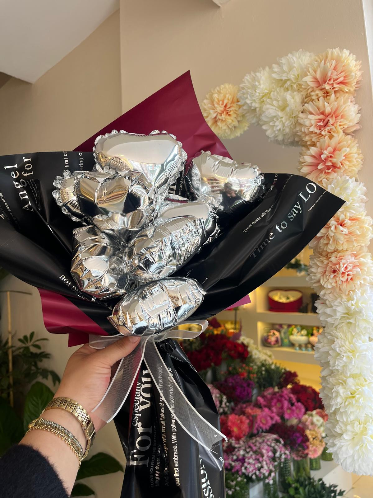 Gümüş Balon Buketi